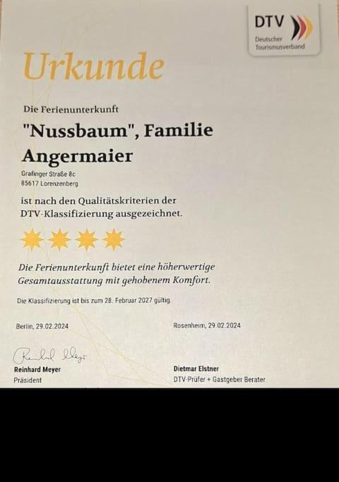Ferienwohnung Nussbaum Bayerisches Voralpenland Lorenzenberg المظهر الخارجي الصورة